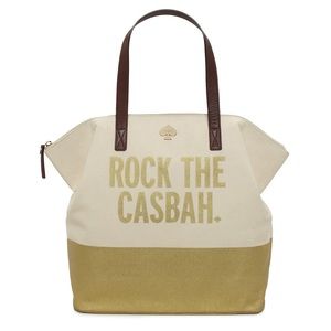 Kate Spade Rock the Casbah large canvas dipped tote bag purse The Clash rare